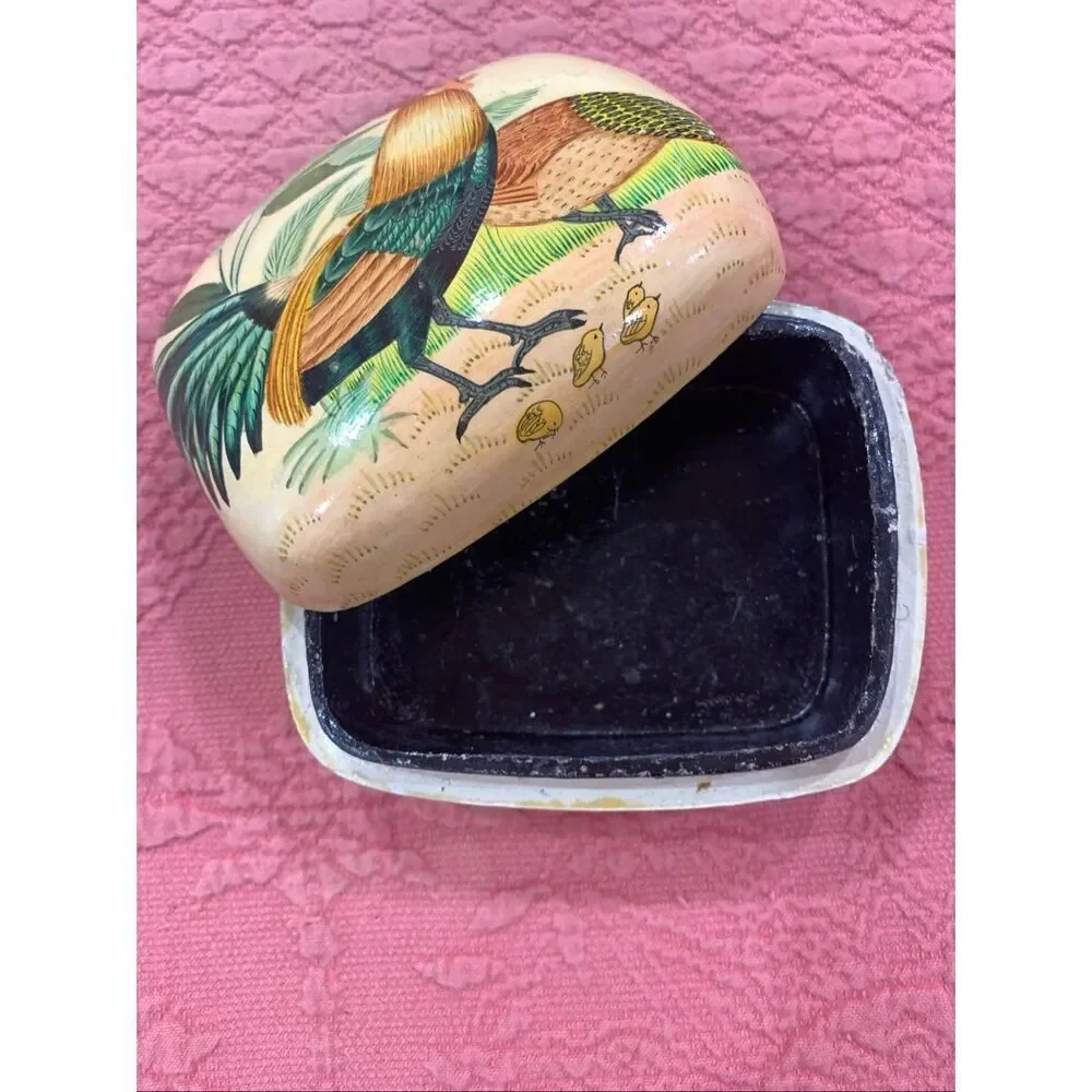Rooster American Folk Art Box #chickens